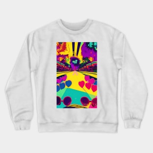 Popart Popculture Loving Hearts Crewneck Sweatshirt